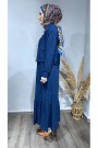 Crop Ceketli Elbise-Lacivert Crop Ceketli Elbise-Lacivert