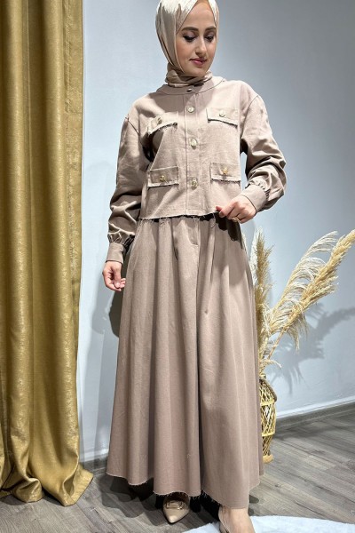 Ceket Etekli Takım-Vizon