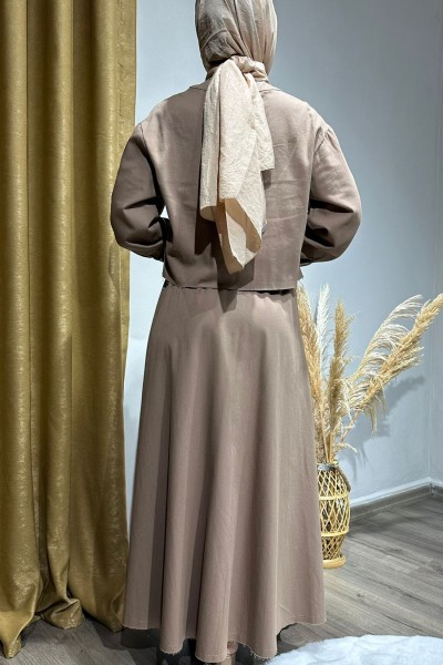 Ceket Etekli Takım-Vizon