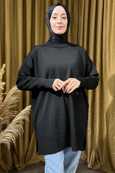 Merserize Tunik-Siyah