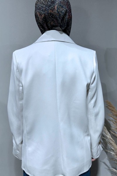 Gold Düğmeli Blazer Ceket-Taş