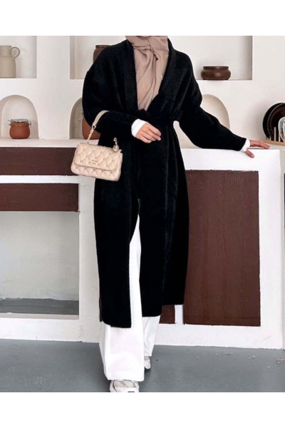 Qavan Premium Hırka - Siyah